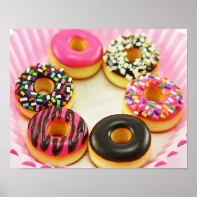 Póster Poster de Donuts coloridos (Frente)