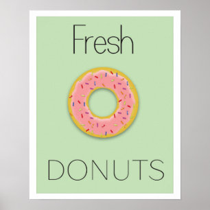 Póster Poster de Donuts Frescos