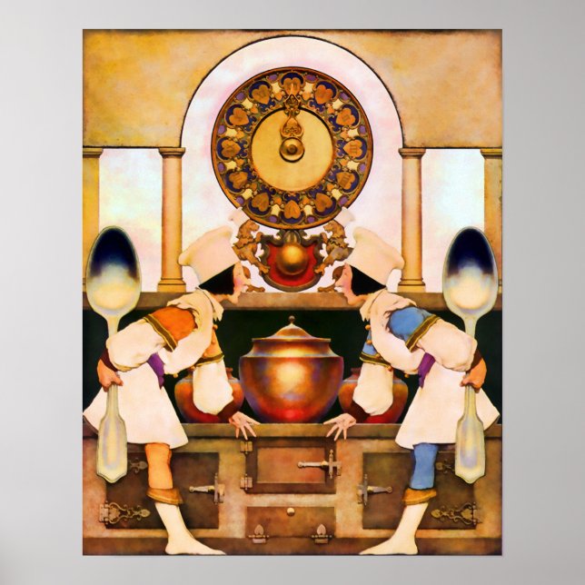 Póster Poster de dos cocineros pasteleros (Frente)