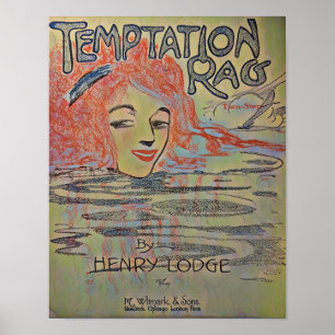 Póster poster de dos escalones de Temptation Rag 1909