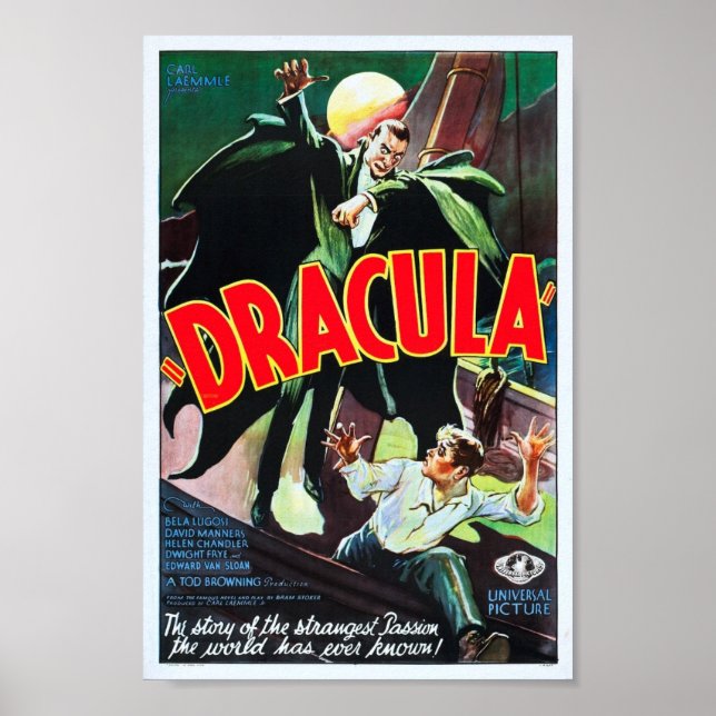 Póster Poster de Drácula de Vintage (Frente)
