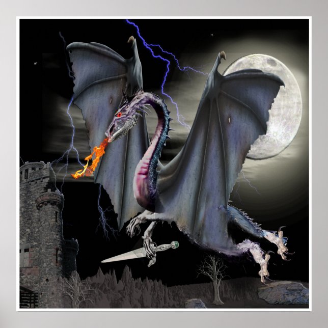 Póster poster de dragón (Frente)