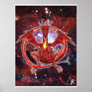 Póster Poster de Dragón Cósmico de Pirope