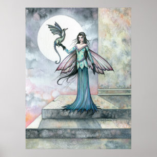 Póster Poster de dragón de hadas fuera de las sombras