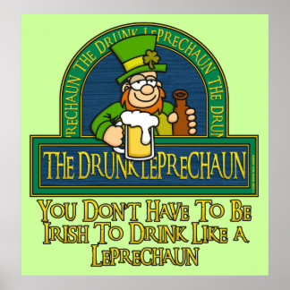 Póster Poster de Drunk Leprechaun