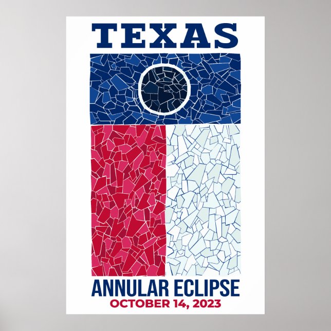 Póster Poster de Eclipse Annular de Texas (Frente)
