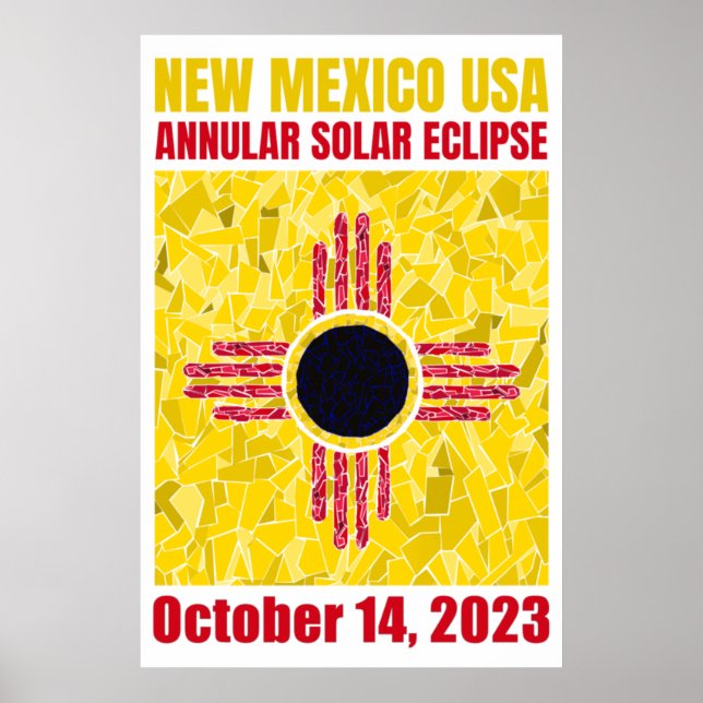 Póster Poster de Eclipse Anual de Nuevo México (Frente)