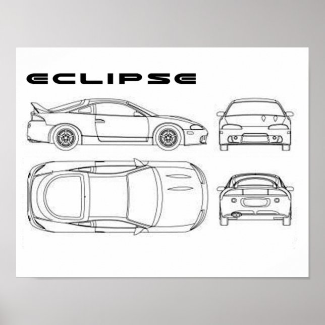 Póster poster de eclipse mitsubishi (Frente)