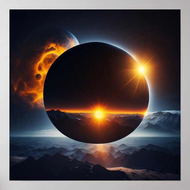 Póster Poster de eclipse solar (Frente)