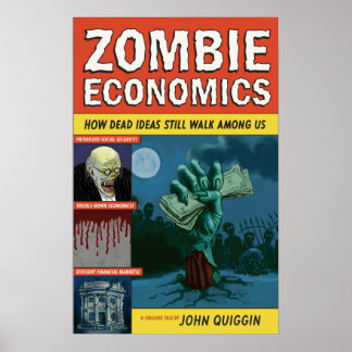 Póster Poster de economía zombie