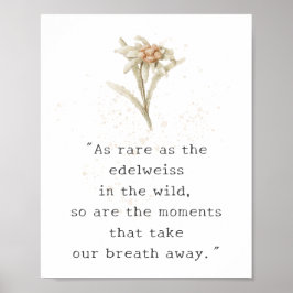 Póster Poster de Edelweiss Wildflower