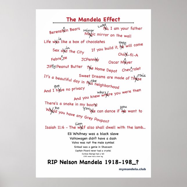 Póster Poster de efectos de Mandela (Frente)