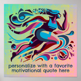 Póster Poster de ejecución motivacional de citas favorita