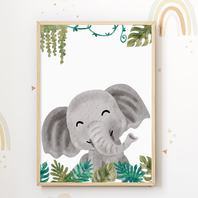 Póster Poster de Elephant Nursery Noche para Niños Animal (Subido por el creador)