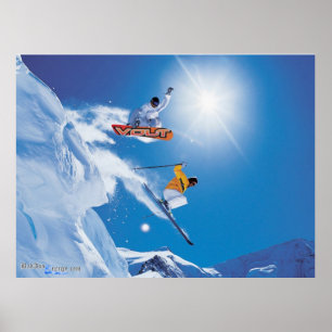 Póster Poster de embarque de nieve