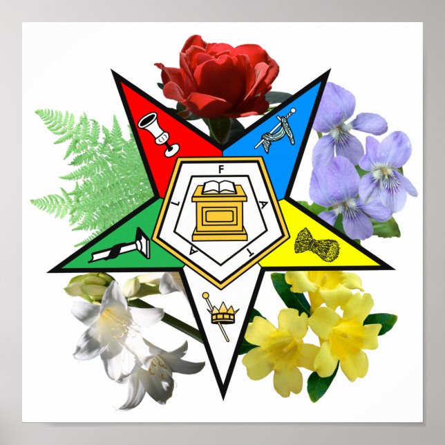 Póster Poster de Emblem floral de OES (Frente)
