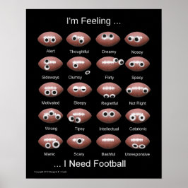 Póster Poster de emoción del fútbol