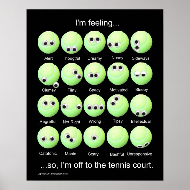 Póster Poster de Emociones de Tennis Balls (Frente)