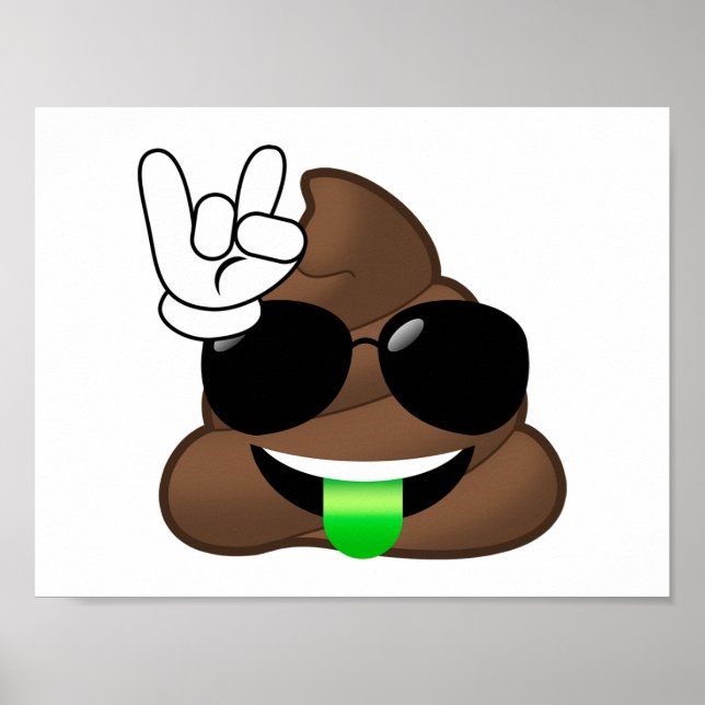 Póster Poster De Emoji Rock On Poop (Frente)