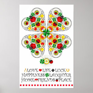 Póster Poster de encantos afortunados