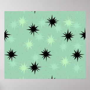 Póster Poster de energía atómica y estallidos de tinta