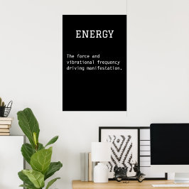 Póster Poster de energía blanca y negra - Inspiración mod