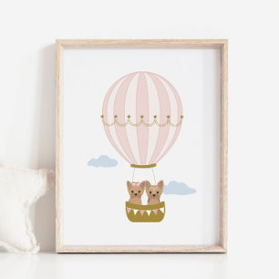 Póster Poster de enfermería de Yorkshire con globo aerost