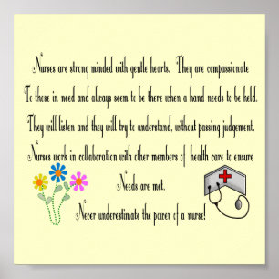 Póster Poster de enfermería "¡Poder de enfermera!"