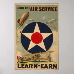 Póster Poster de Enlistamiento de Vintage
