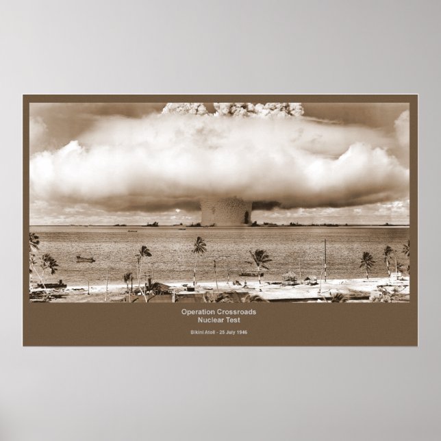 Póster Poster de ensayos nucleares (Frente)