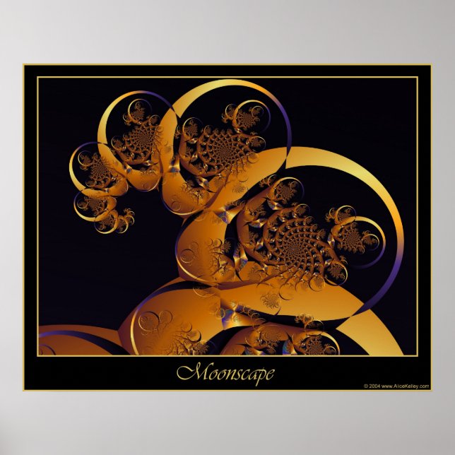 Póster Poster de entorno lunar (Frente)