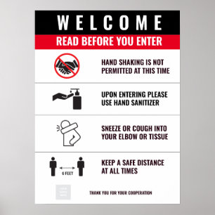 PÓSTER POSTER DE ENTRADA DE COVID