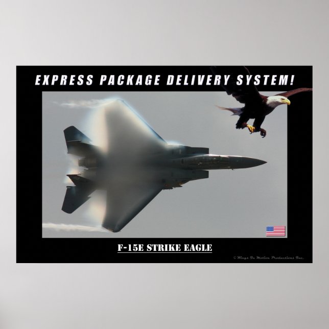Póster Poster de entrega de águila de ataque F-15E (Frente)