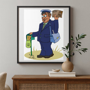 Póster Poster de entrega de postie