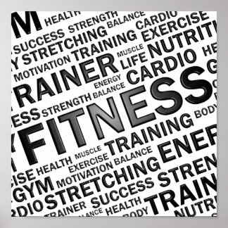Póster Poster de entrenador personal o de gimnasio