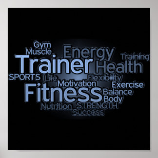 Póster Poster de entrenador personal o de gimnasio