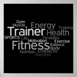 Póster Poster de entrenador personal o de gimnasio