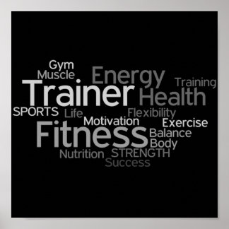 Póster Poster de entrenador personal o de gimnasio