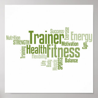 Póster Poster de entrenador personal o de gimnasio