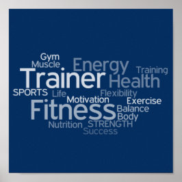 Póster Poster de entrenador personal o de gimnasio