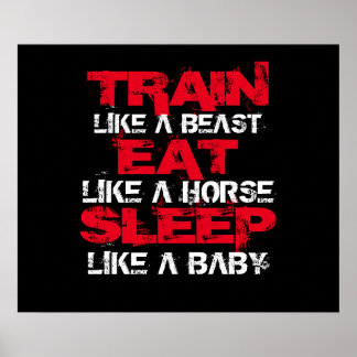Póster Poster de entrenamiento motivacional