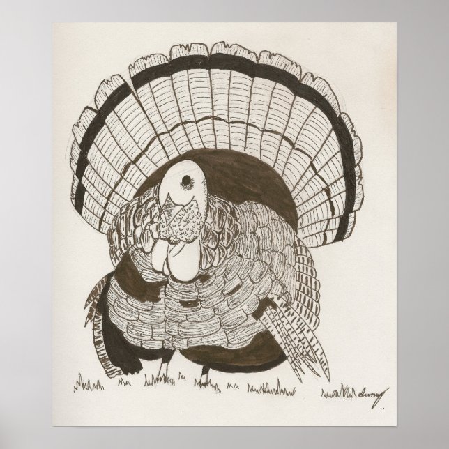 Póster Poster de esbozo de Turquía (Frente)