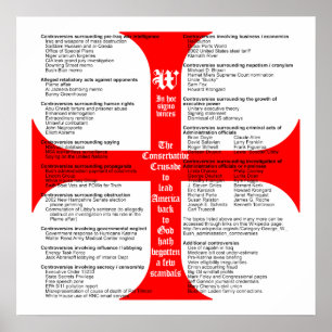 Póster Poster de escándalos conservadores de cruzada