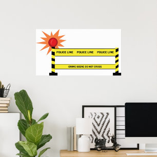 Póster Poster de Escena de Crimen en Línea de Policía