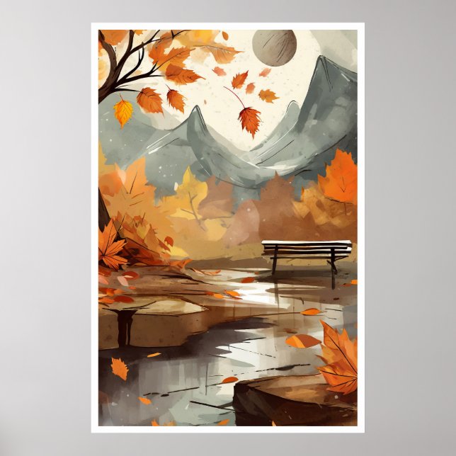 Póster Poster de escena otoño/otoño (Frente)