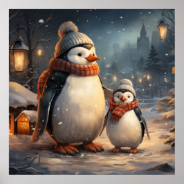 Póster Poster de escenas de invierno