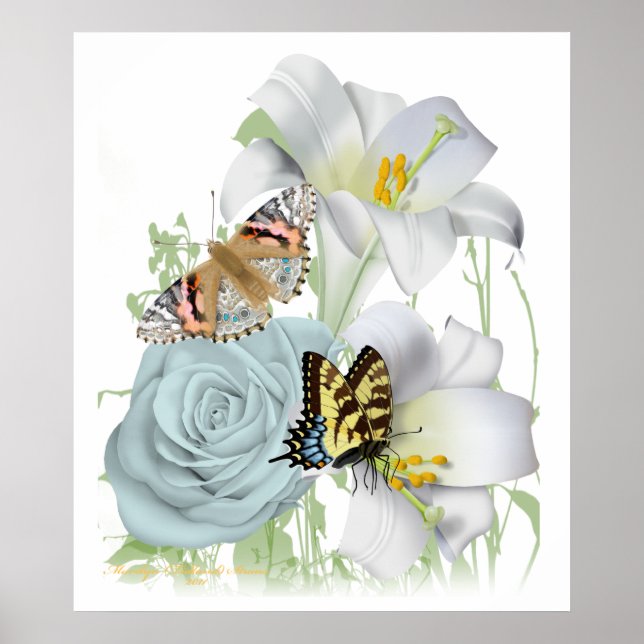 Póster Poster de escenas de jardín encantador (Frente)