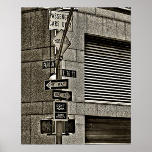 Póster Poster de escenas de NYC Streetcorner