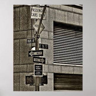 Póster Poster de escenas de NYC Streetcorner