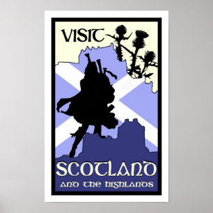 Póster Poster de Escocia Highland